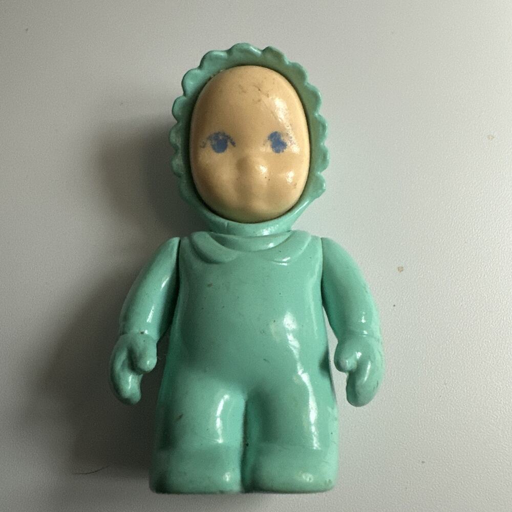 Vintage Little Tikes Dollhouse Family Baby in Teal